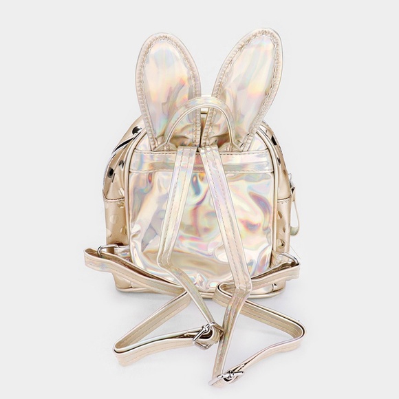 Polkadot Bunny Ears Mini Backpack - Picture 4 of 4